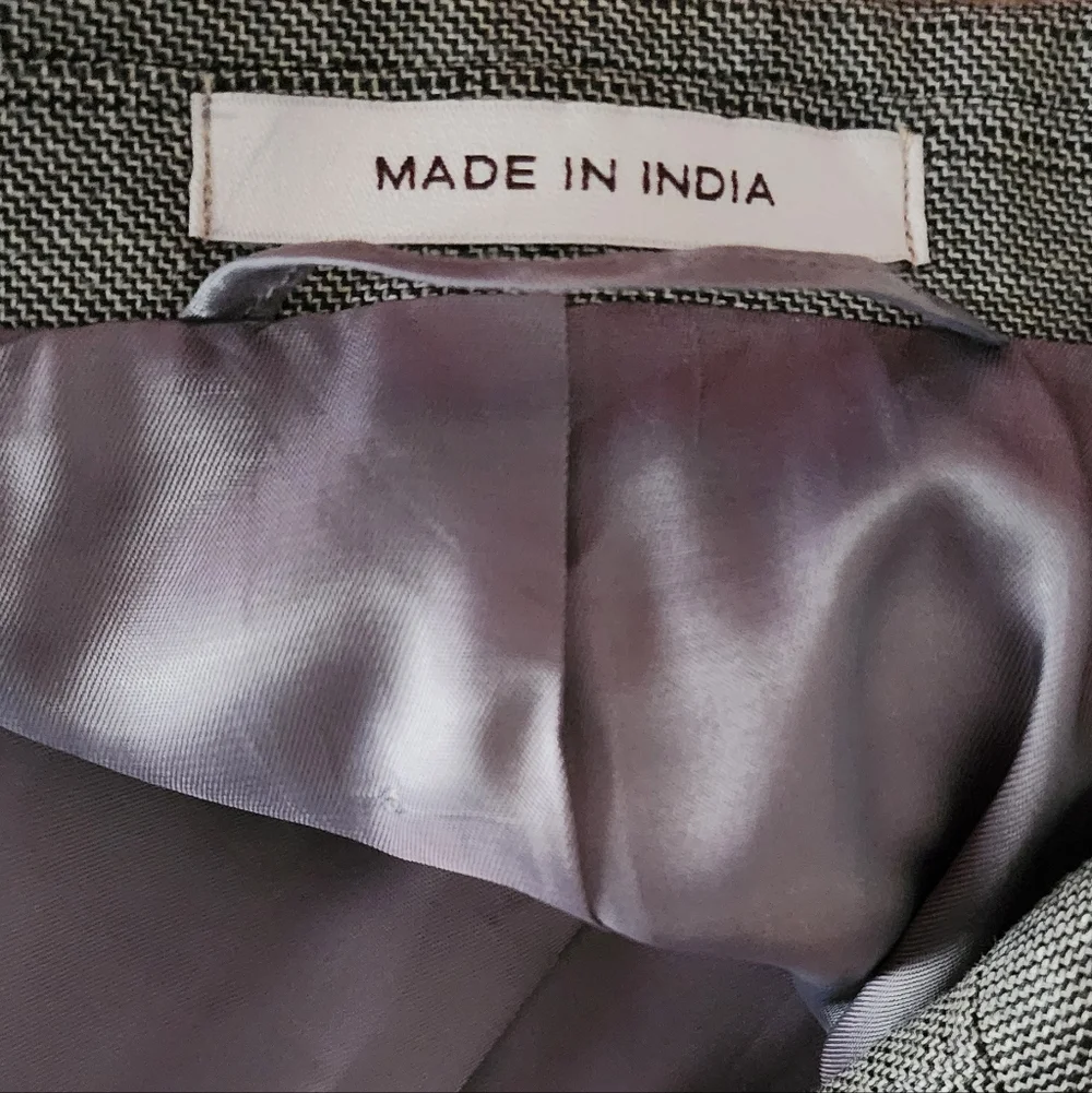 Joseph Abboud 50L‎ Gray Plaid Silk Wool Sport Coat Blazer Mens 2 Button